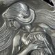WMF "Woman with Irises" No. 290 Art Nouveau openwork tray, silver-plated metal, ca 1906