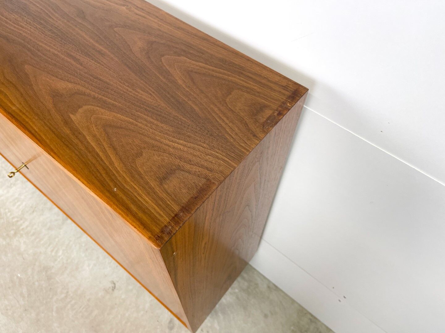 High vintage cabinet with hairpin legs