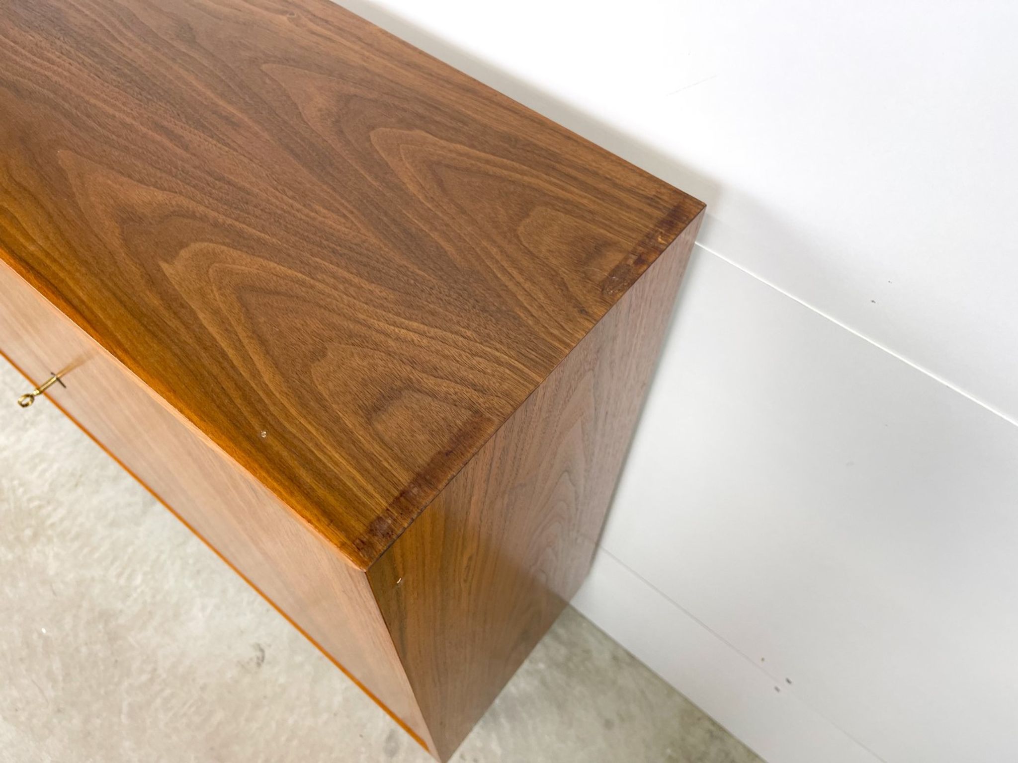 High vintage cabinet with hairpin legs