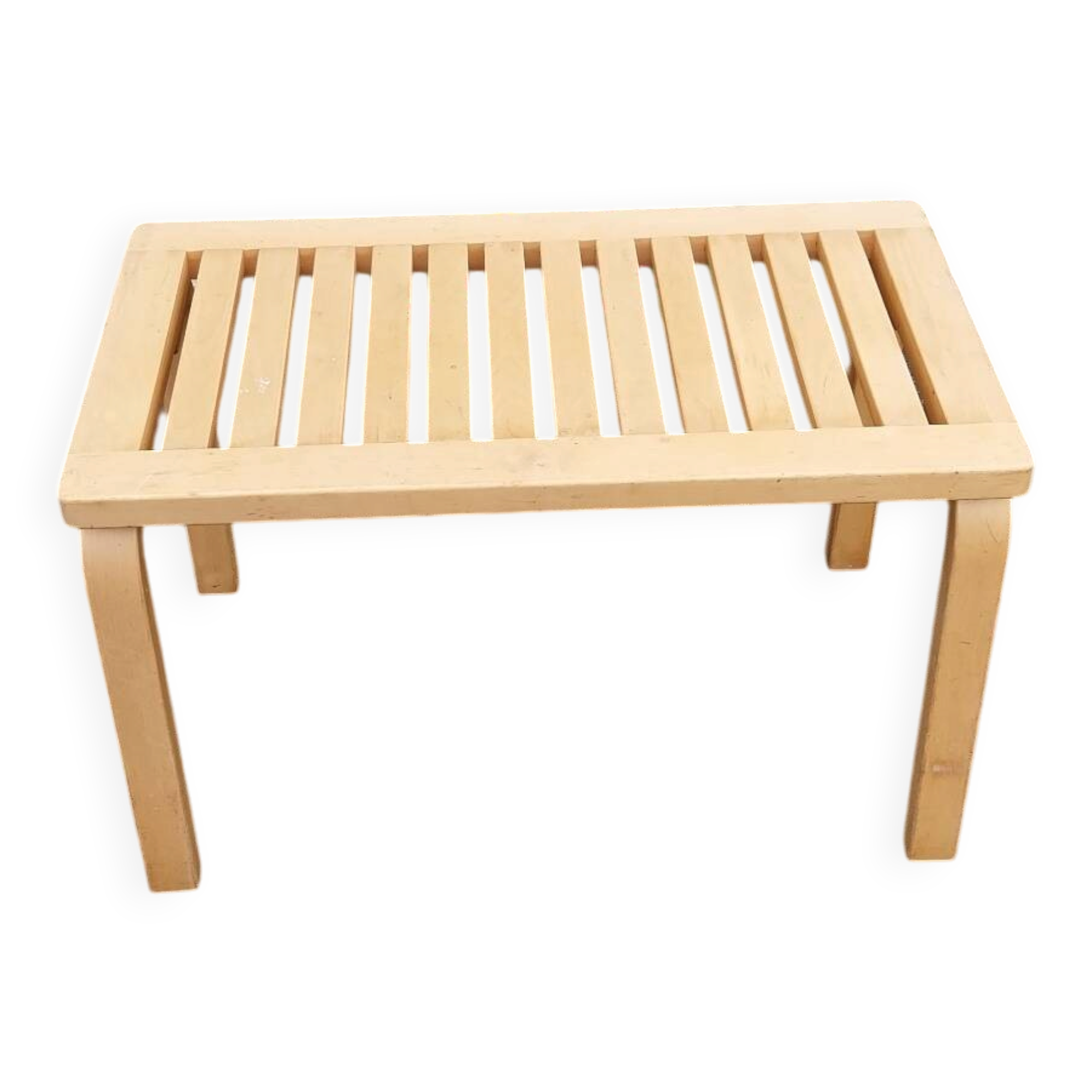 Birch wood bench Alvar Aalto Artek 80s