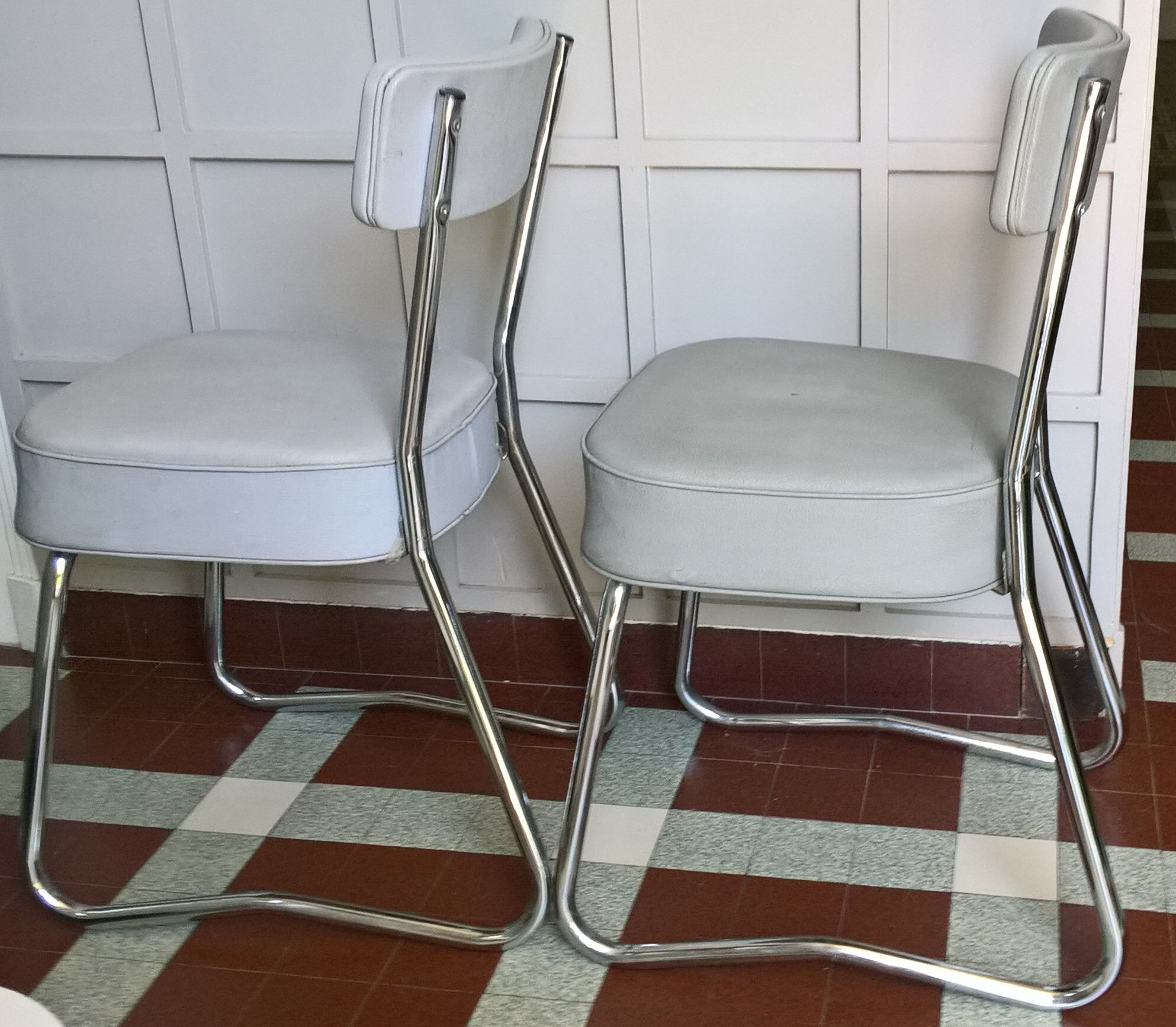 Industrial office chairs pair