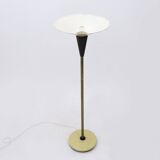 Floor lamp with white metal reflector, 1940s