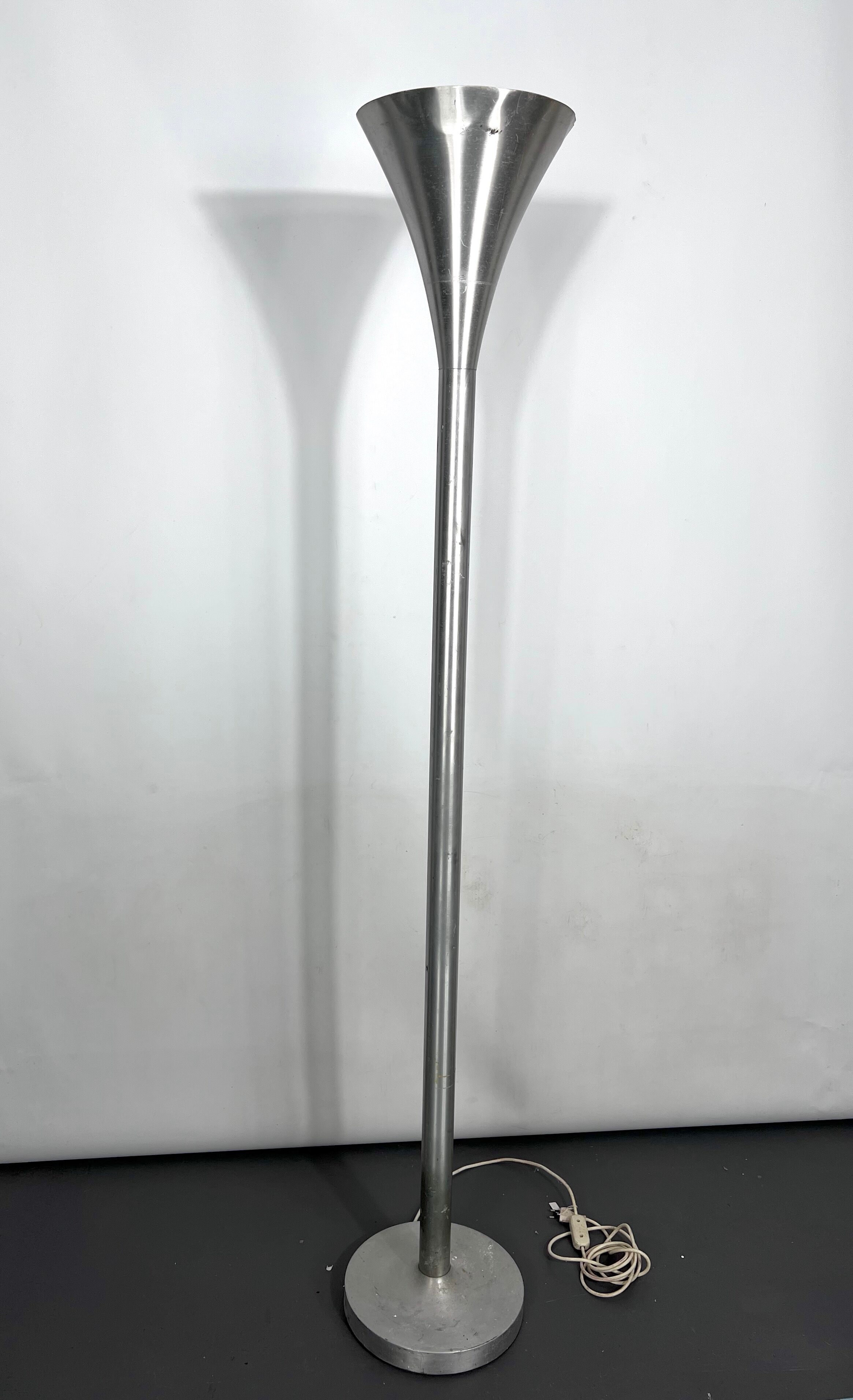 Aluminum Luminator floor lamp by Stilux Milano, 1960s