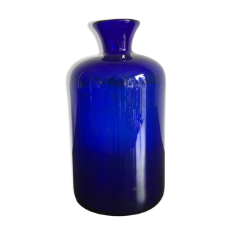 Scandinavian midcentury Holmegaard blue vase, 1960s