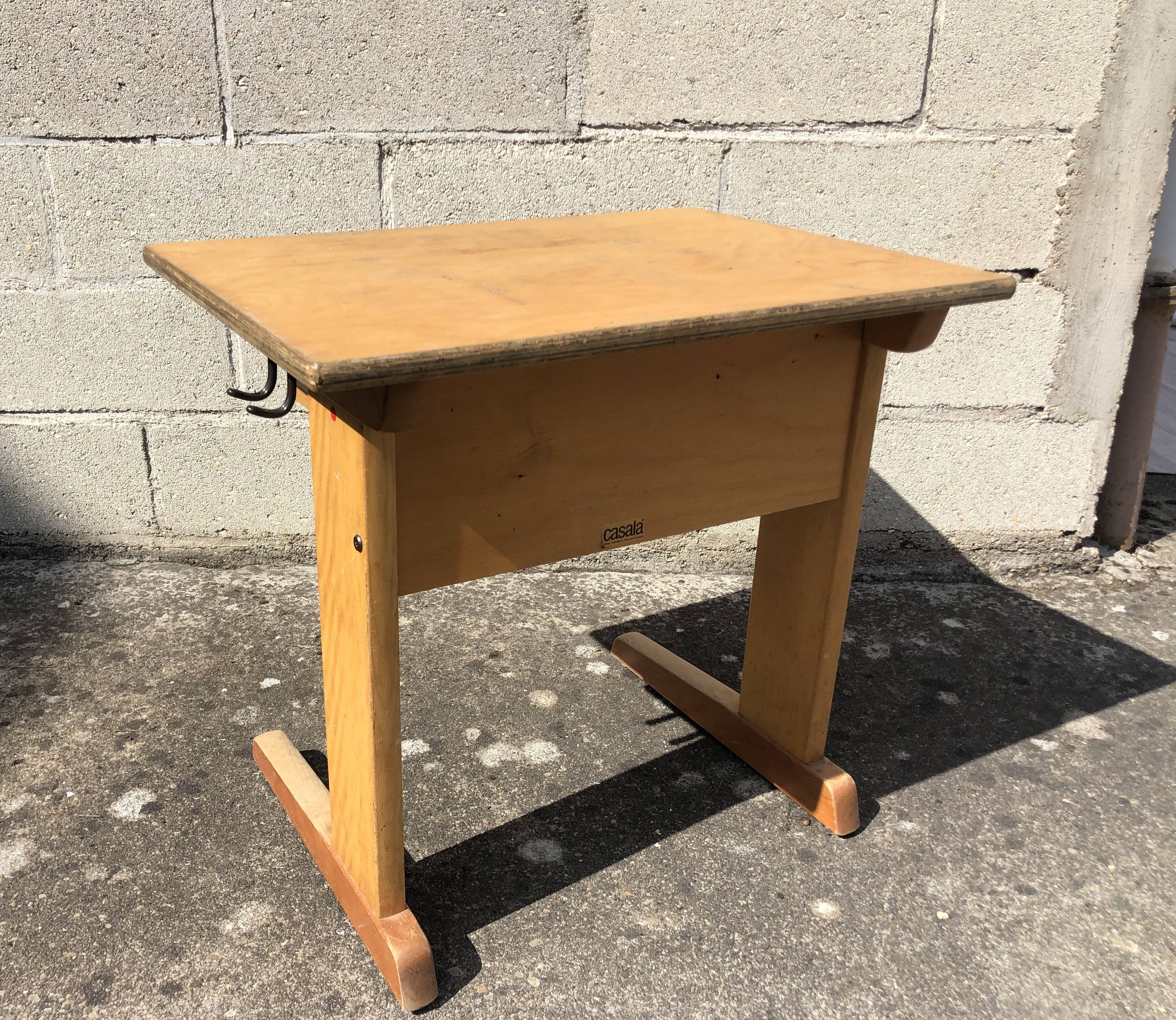 Bureau vintage enfant Casala avec chaise