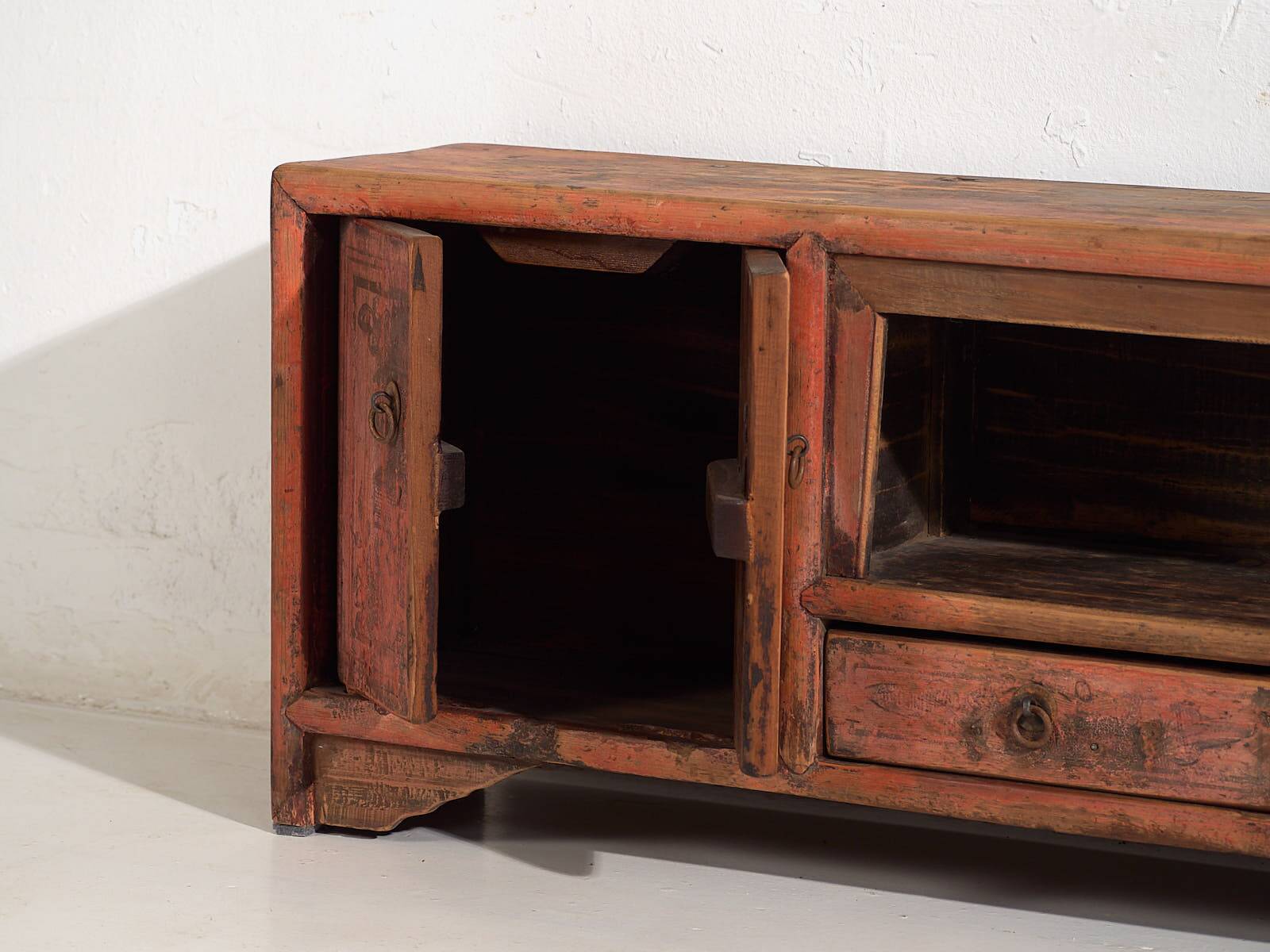 Meuble TV ancien à patine rouge (c.1900) #22