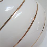 Pied de lampe céramique blanc et or design italien années 70 / 80