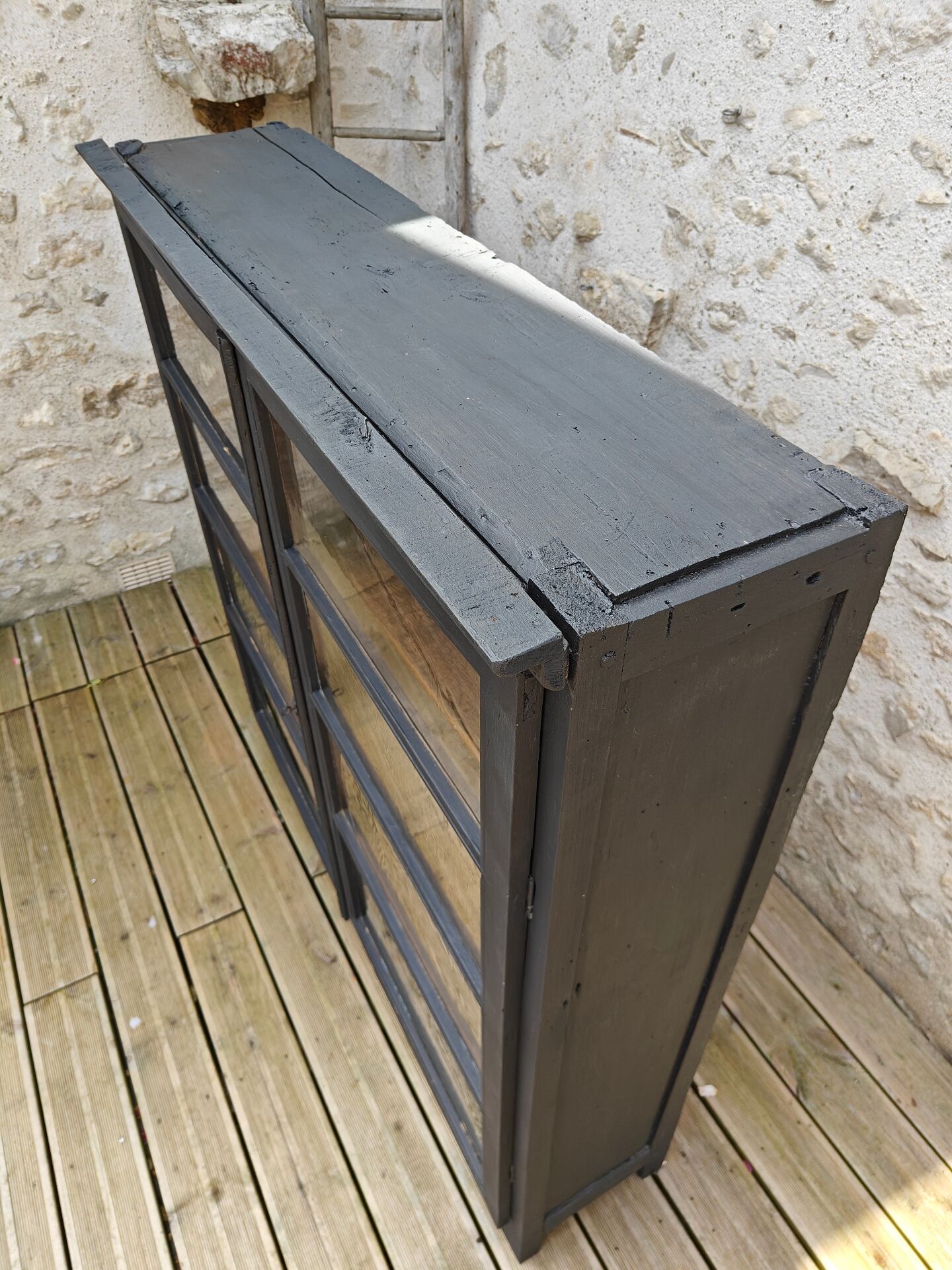 Restored antique display cabinet