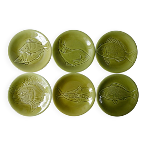 6 assiettes plates, Proceram,