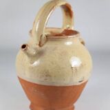 Vintage pottery, half-glazed terracotta water pot, jug, kitchen, decoration, pottery