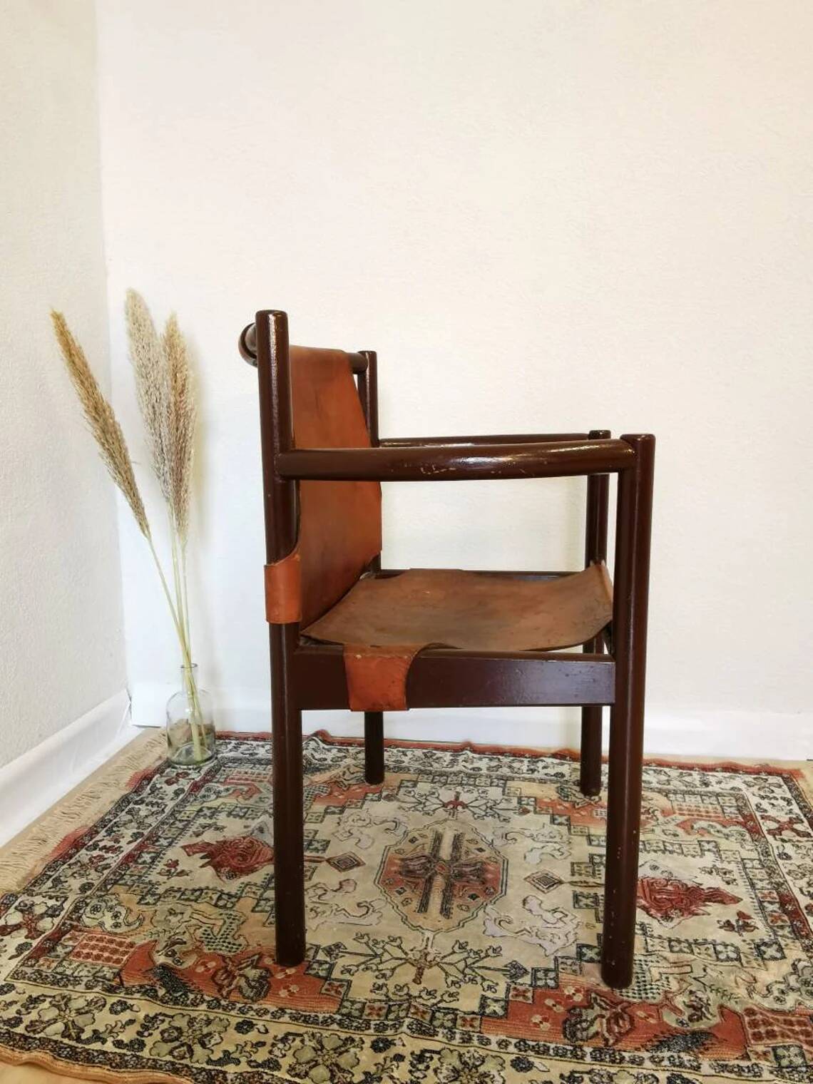Vintage Leather Armchair: Janez Lajovic PRISANK Model, Mid-Century Modern