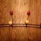 Vintage wall coat rack 8 balls