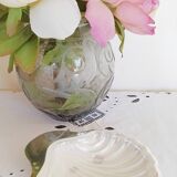 Silver scallop butter dish