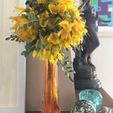 Vintage orange soliflore vase