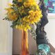 Vase soliflore orange vintage