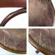Fauteuil pivotant vintage en bois courbé