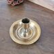 Round brass candlestick