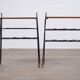Vintage Teak Side Tables with Metal Frame, Denmark, 1960s, Set of 2
