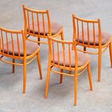 Series of 4 chairs bistrots scnadinave vintage