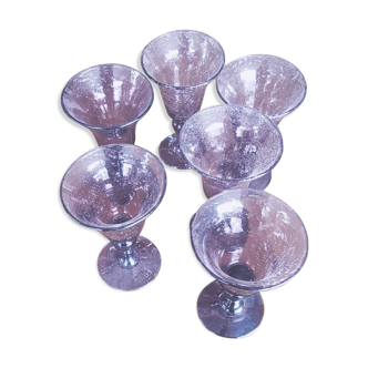6 Biot glasses