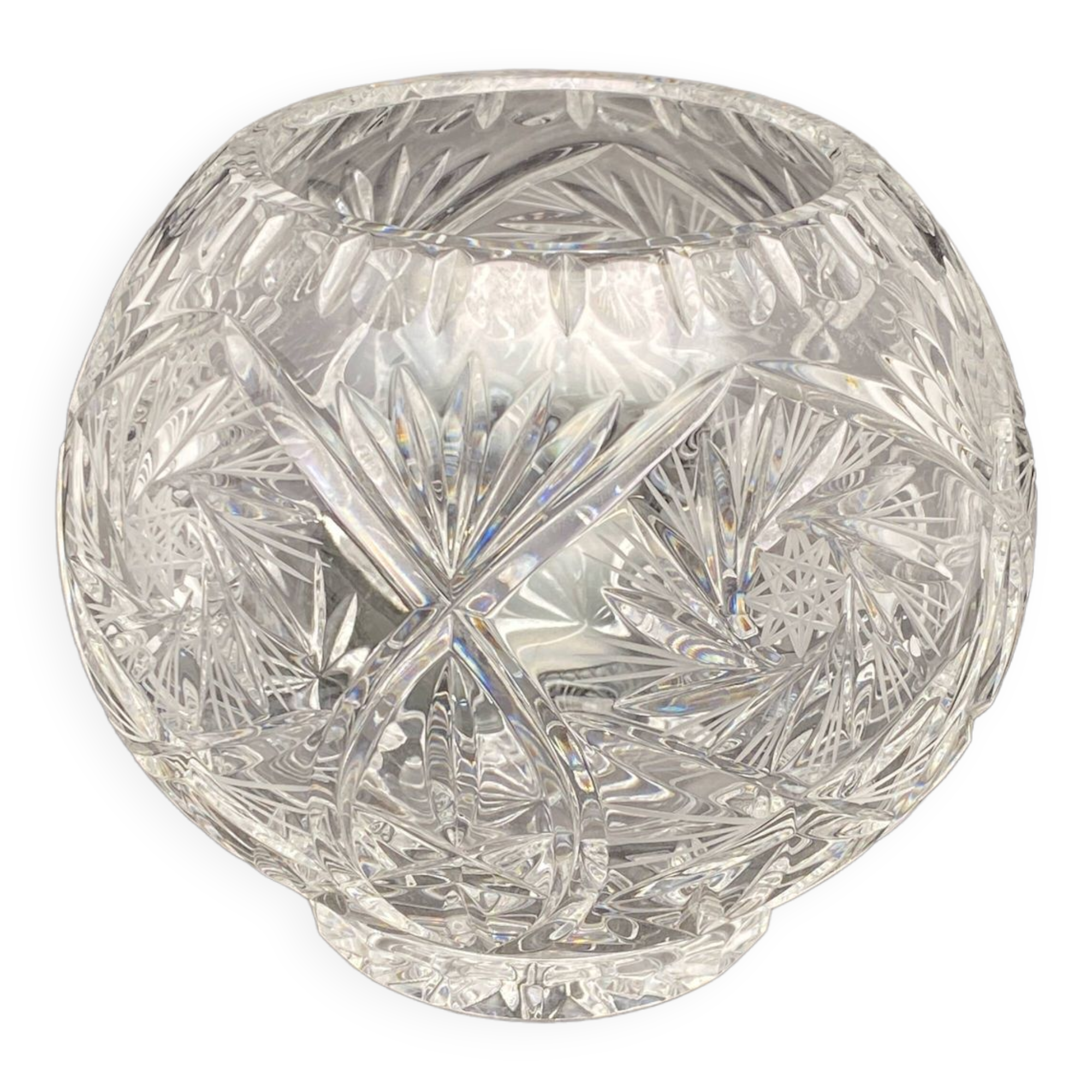Decorative ball in chiseled Arques crystal