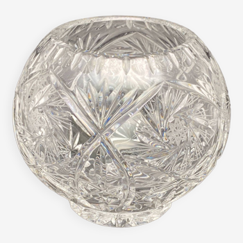 Decorative ball in chiseled Arques crystal
