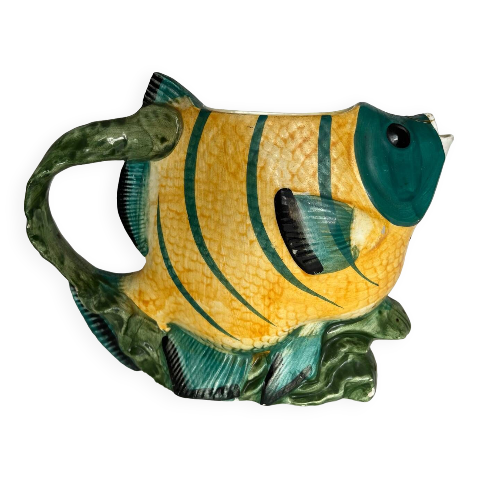 Vintage zoomorphic slip pitcher