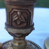 Bronze candlestick-style table lamps