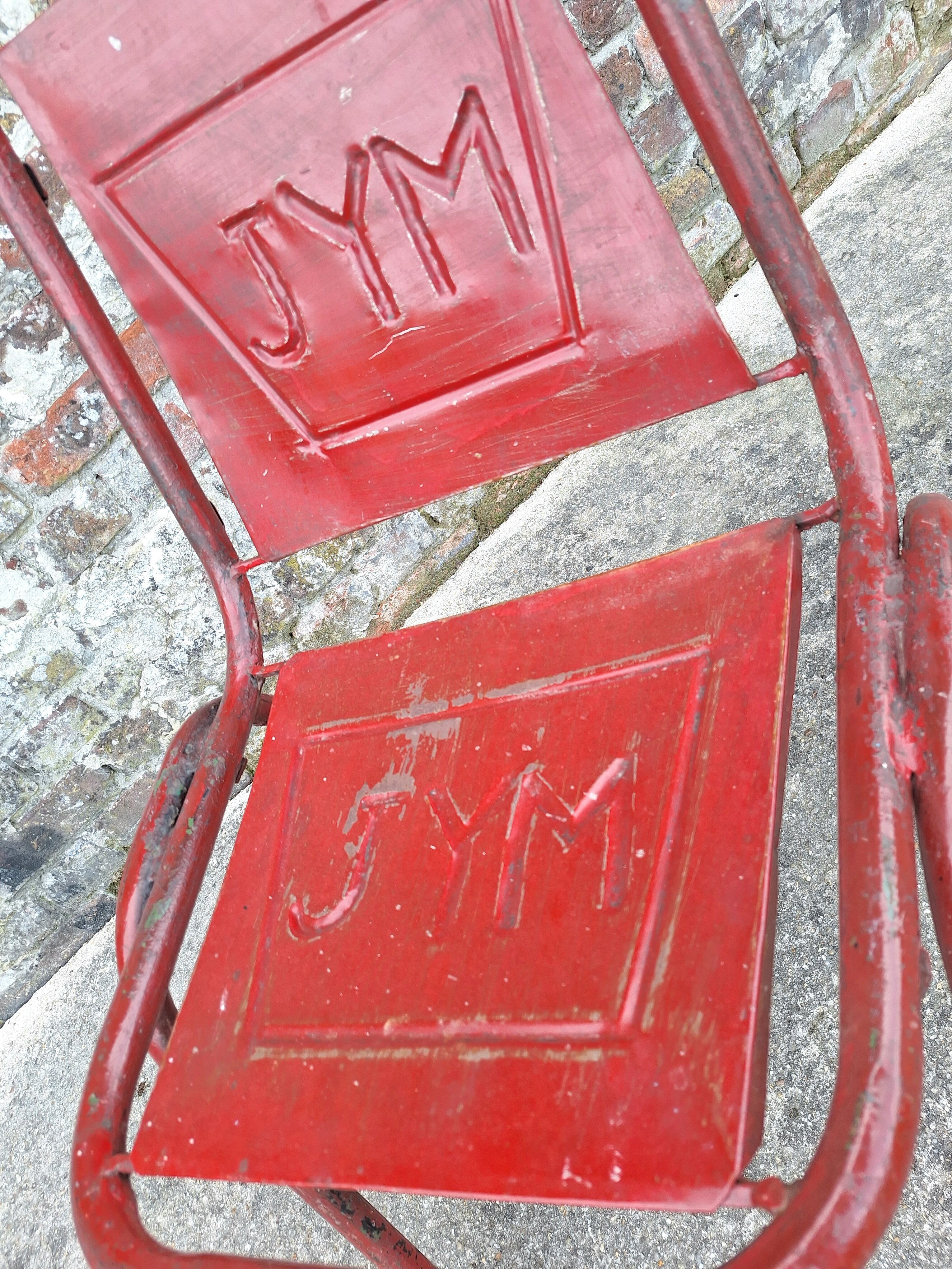 Lot de 6 chaises vintage JYM, meubles sièges industriels