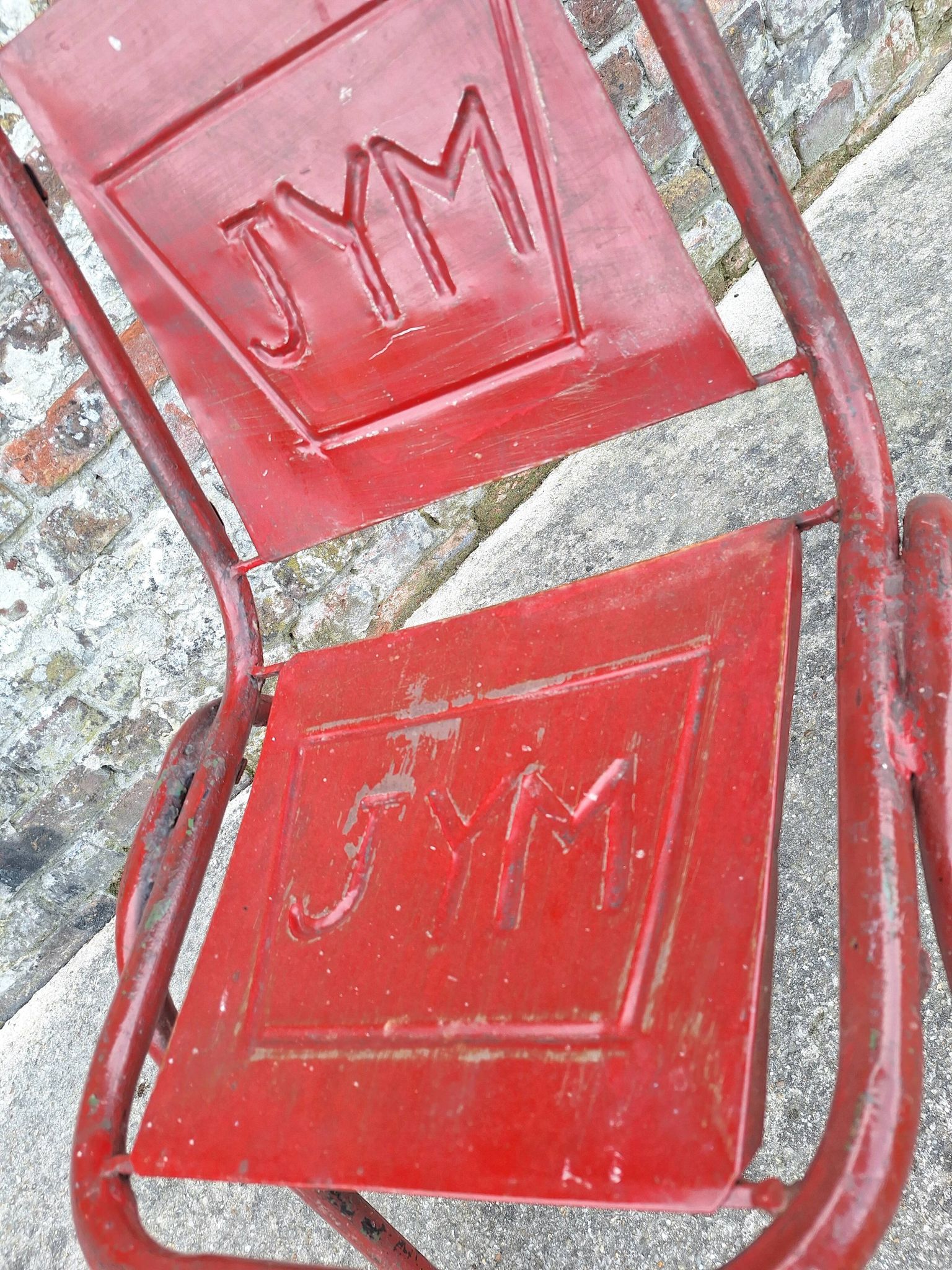 Lot de 6 chaises vintage JYM, meubles sièges industriels