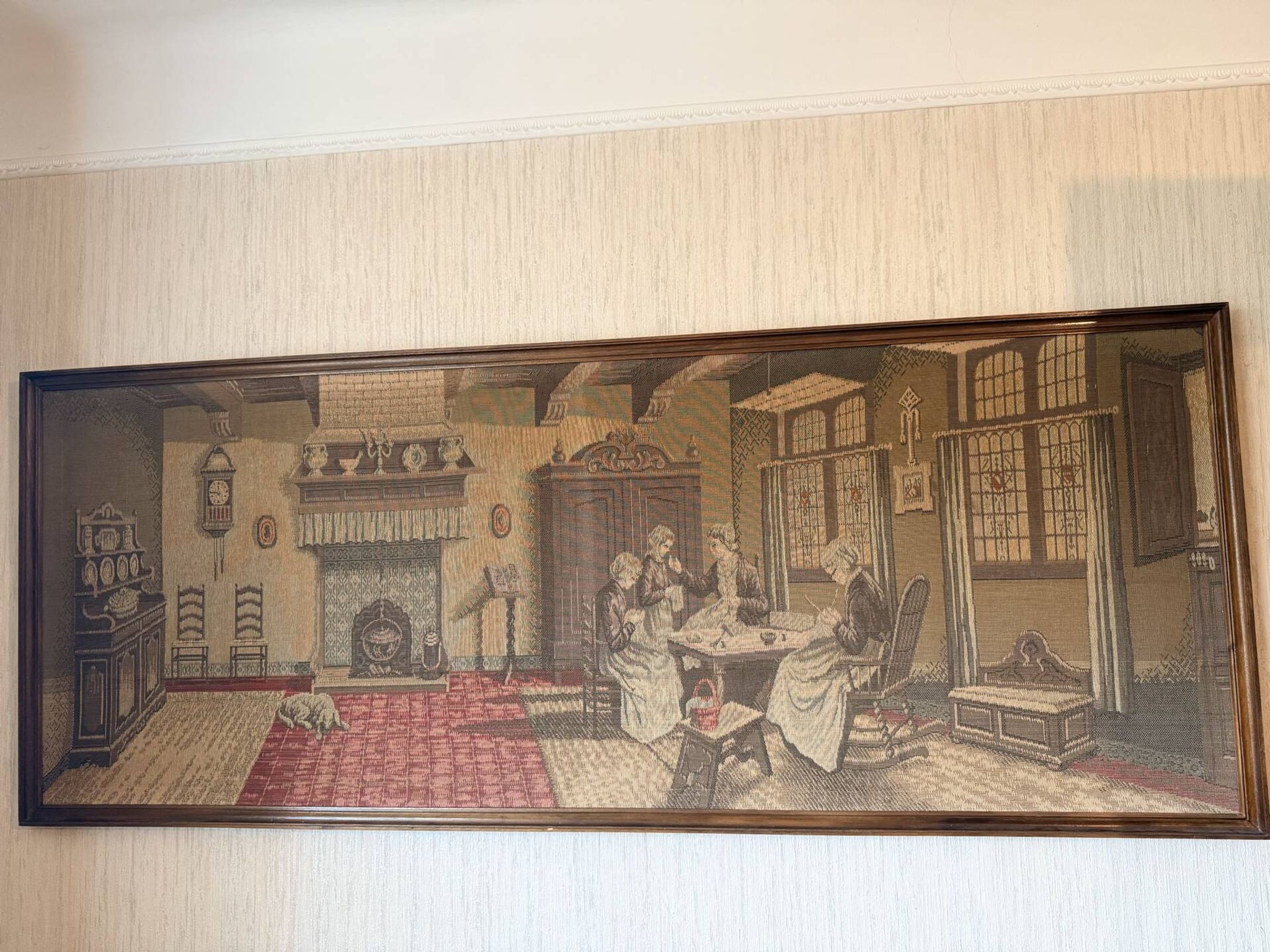 Tapisserie murale encadrée – Scène d’intérieur ancienne