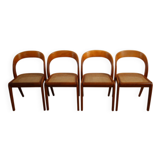 4 chaises Gondole de Baumann, années 70