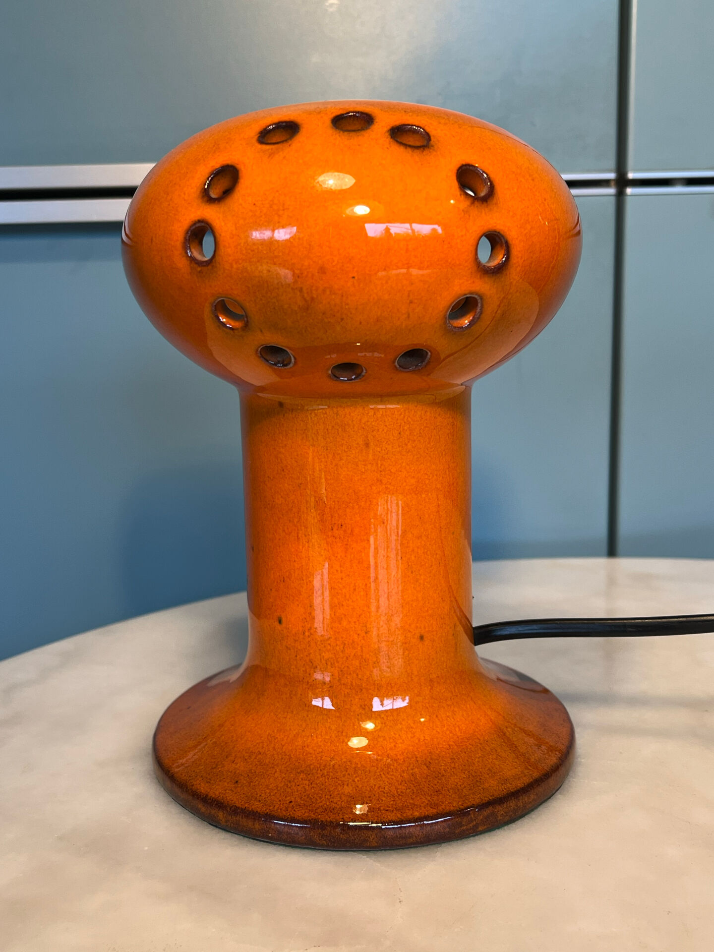 Lampe céramique space age style Marcello Cuneo