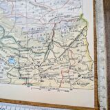 Mongolie, Asie. Planche géographique imprimée en 1900.