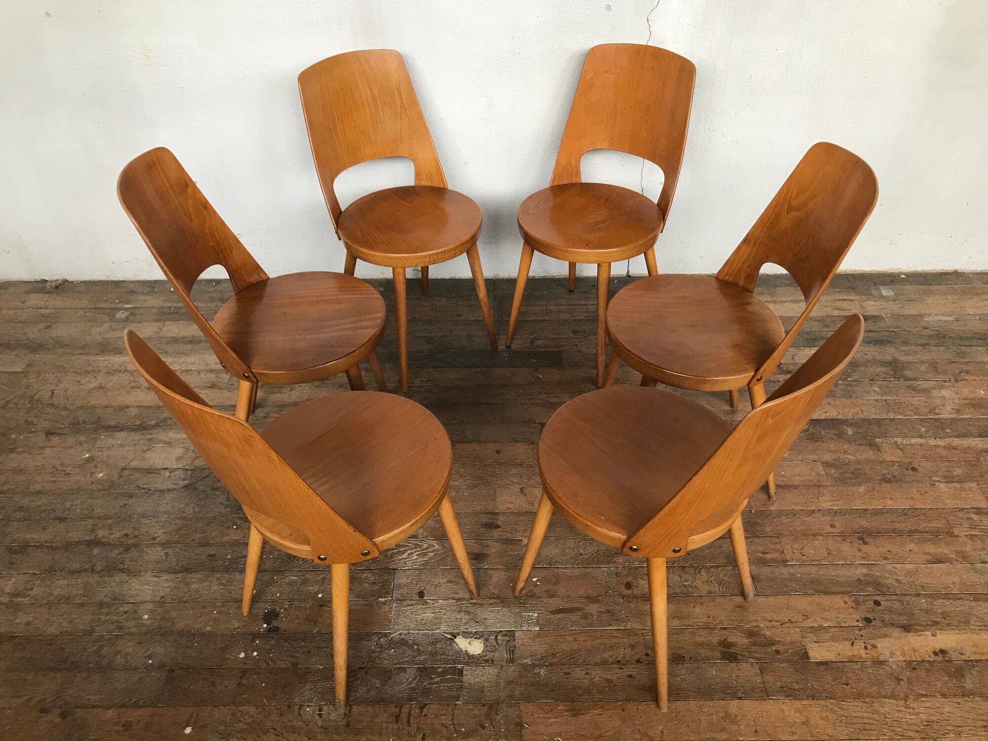 Series of 6 Baumann Mondor chairs