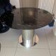Round designer table in marble and metal
