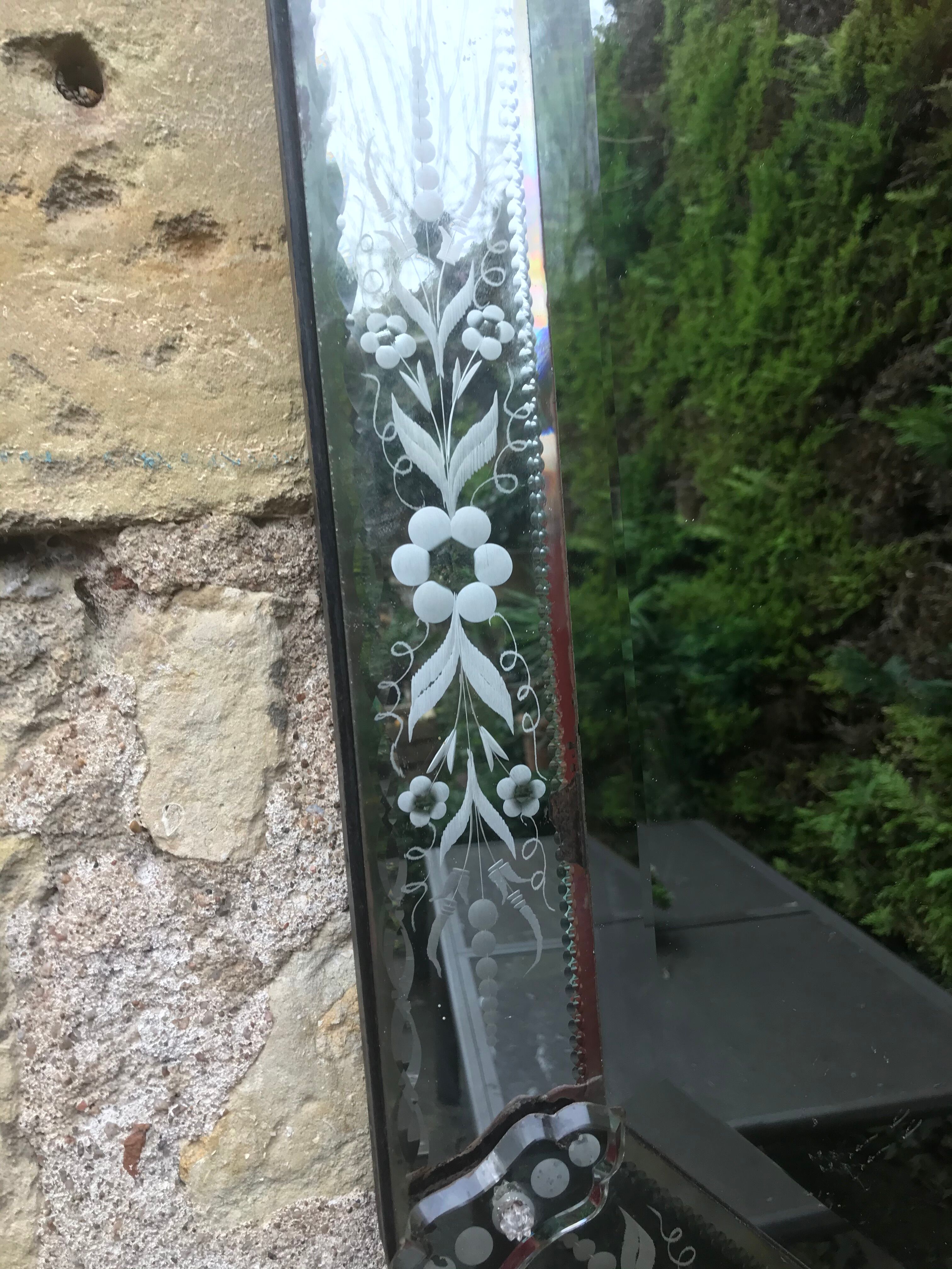 Venetian mirror circa 1900, 100x54 cm