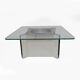 Michel Boyer Style Mid-century Modern French Steel and Glass Coffee Table