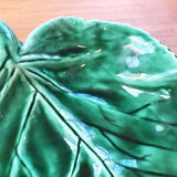 Green ceramic leaf cup