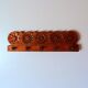 Wall key ring in carved wood 70s