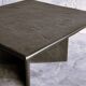 Massive Solid Square Slate Coffee Table, 1970s. France