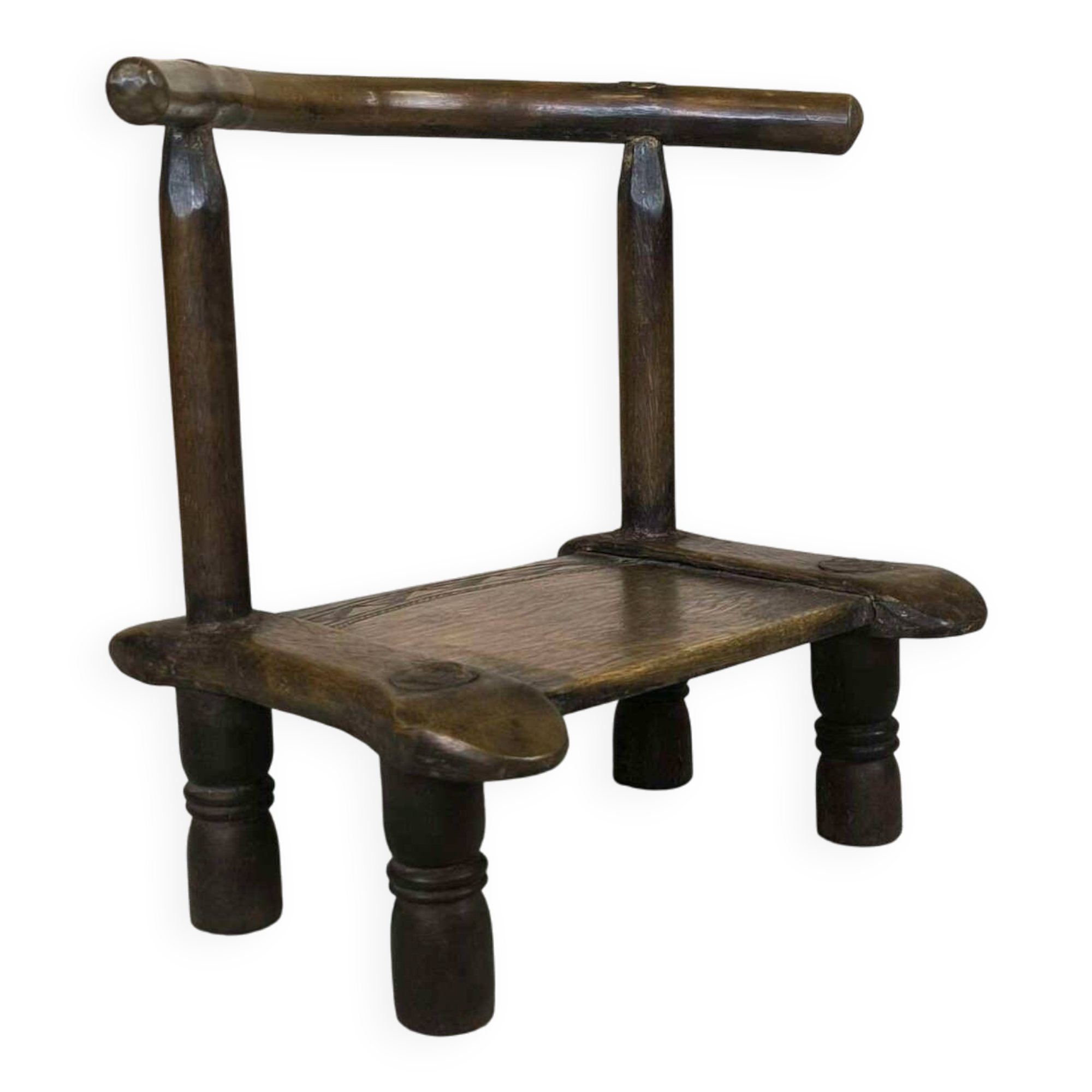 Petite chaise baoulé en bois