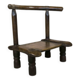 Petite chaise baoulé en bois