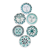 Set de 6 assiettes plates de fabrication artisanale française vallauris