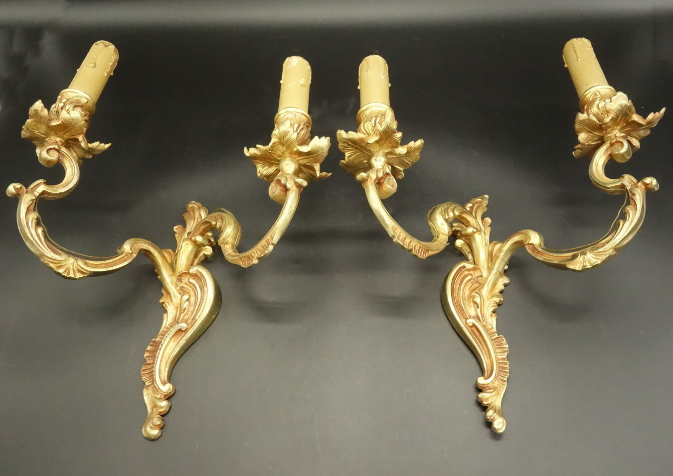 Paire d'appliques, style Louis XV Lucien Gau, Paris