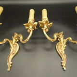Paire d'appliques, style Louis XV Lucien Gau, Paris