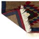 Vintage Hand-Knotted Turkish Tulu Rug with Geometric Medallion Design in Brown, Navy Blue and Red. 100% Wool