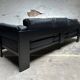 Bastiano leather canapé in black by Tobia Scarpa for Knoll