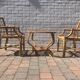 Ensemble de 2 chaises et table en rotin