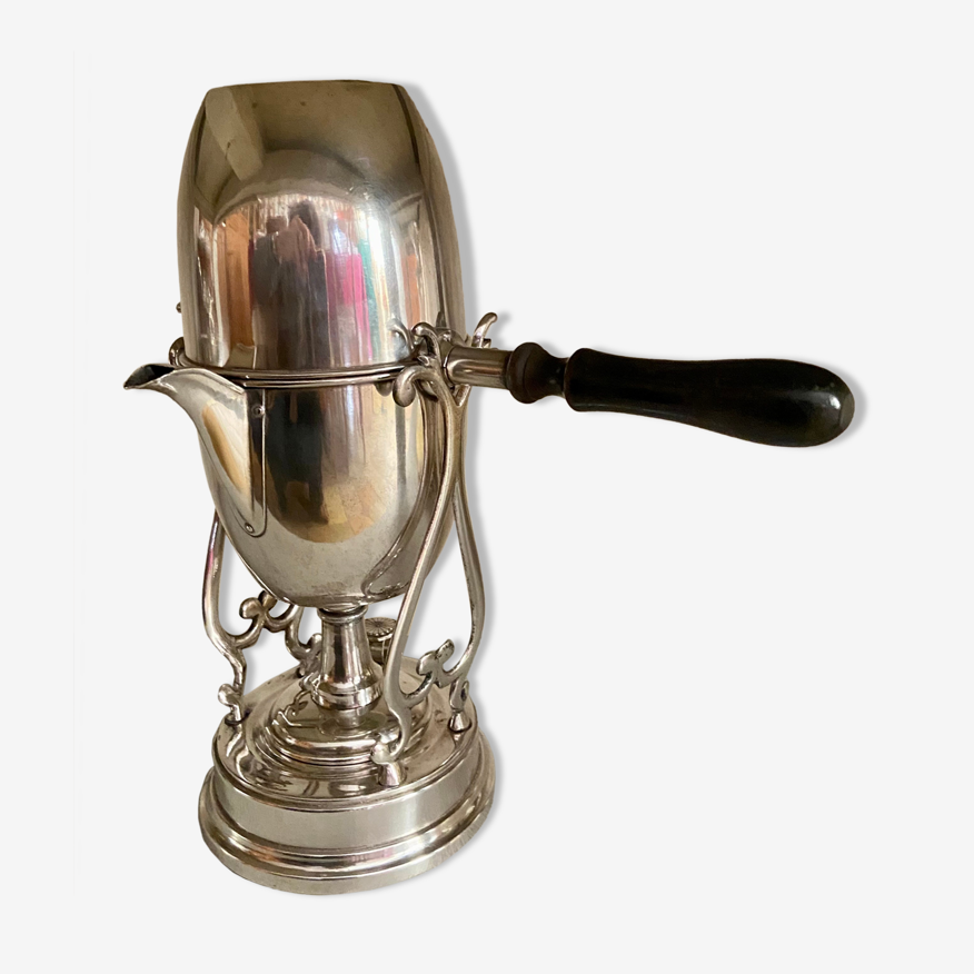 Cafetière ancienne renversante métal argenté | Selency